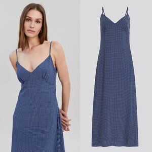 NWT Solid & Striped Rosetta Dress Midnight Blue Polka Dot - L 8 10